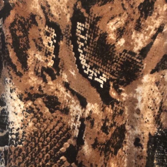 Karina Grimaldi Python Print Bodycon Dress Size L - Picture 2 of 5